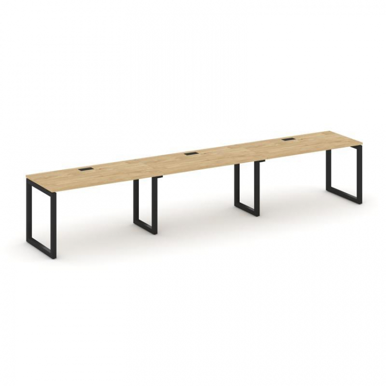 Style Project Рабочая станция 1 сторон. SN-5O.ORS-032 Тиквуд Светлый/Металл Черный 3540*600*750