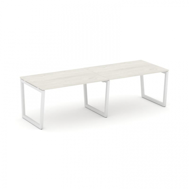 Style Project Стол переговорный SN-5T2.SPRG-014.3 Дуб Наварра/Металл Белый 3160*980*750