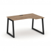 Style Project Стол рабочий эргоном. SN-5T1.SPA-021(R) Дуб Табак/Металл Черный/Заглушка Пластик Черны