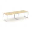 Style Project Стол переговорный SN-5T2.SPRG-013 Акация Лорка/Металл Белый/Заглушка Металл Белый 2760