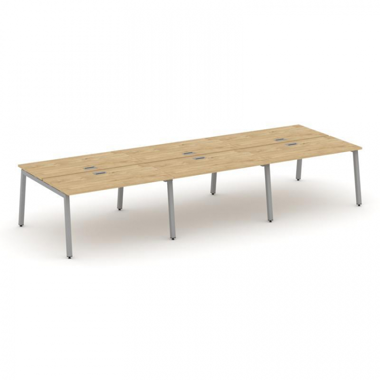 Style Project Рабочая станция 2-х сторон. SN-5A.DRS-072 Тиквуд Светлый/Металл Серый 3540*1432*750