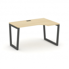 Style Project Стол рабочий эргоном. SN-5T2.SPA-011(R) Акация Лорка/Металл Антрацит/Заглушка Пластик