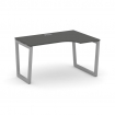 Style Project Стол рабочий эргоном. SN-5T2.SPA-021(R) Антрацит/Металл Серый/Заглушка Пластик Серебри