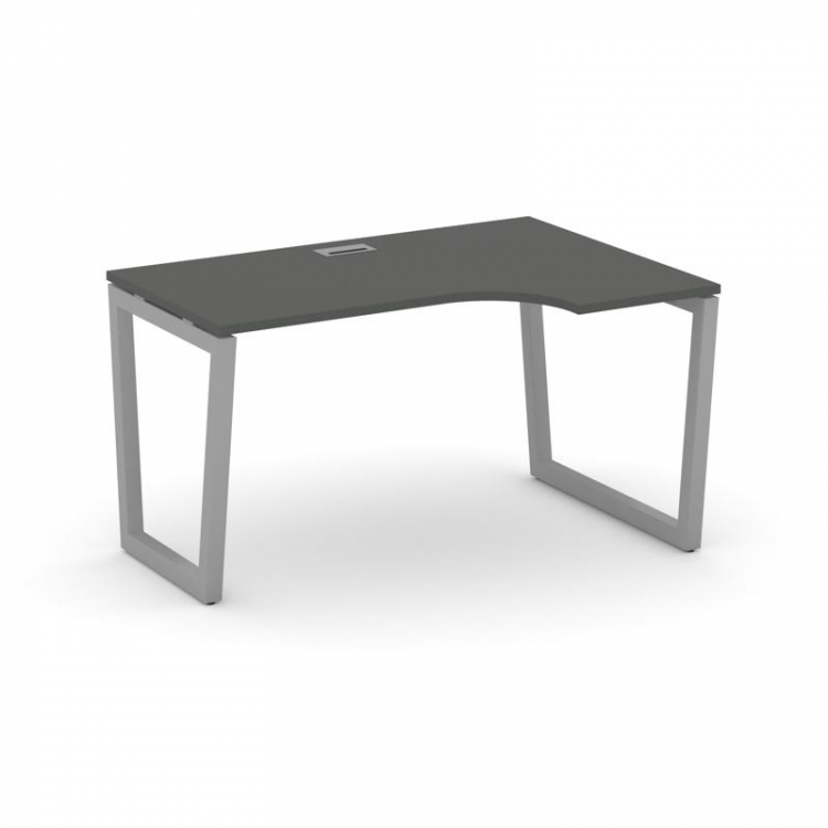 Style Project Стол рабочий эргоном. SN-5T2.SPA-021(R) Антрацит/Металл Серый/Заглушка Пластик Серебри