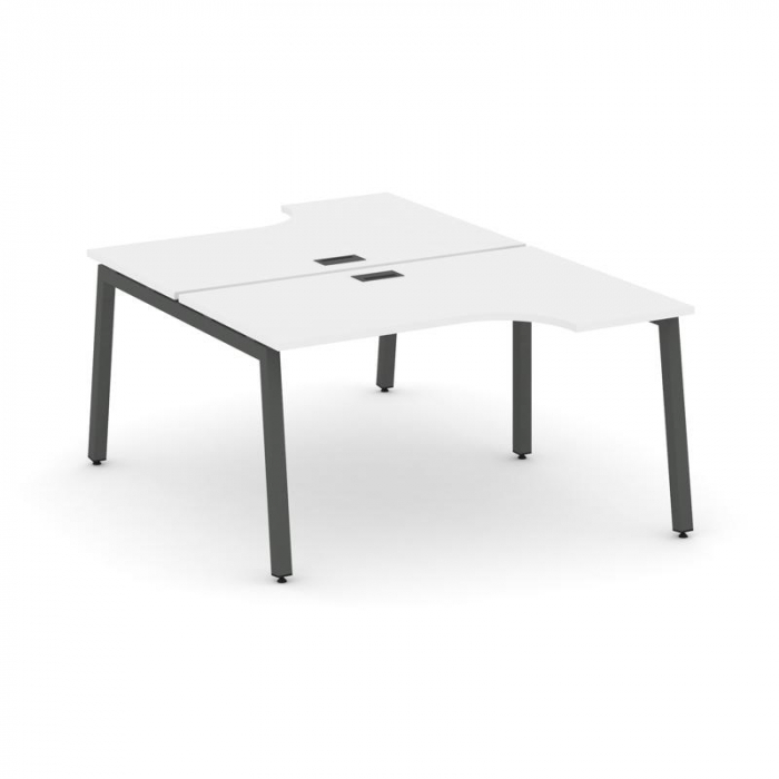 Style Project Рабочая станция эргоном. SN-5A.DRPA-011 Белый/Металл Антрацит 1380*1432/1992*750