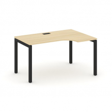 Style Project Стол рабочий эргоном. SN-5P.SPA-012(R) Акация Лорка/Металл Черный 1580*700/980*750