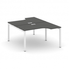 Style Project Рабочая станция эргоном. SN-5P.DRPA-022 Антрацит/Металл Белый 1580*1632/1992*750