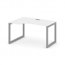 Style Project Стол рабочий эргоном. SN-5O.SPA-022(L) Белый/Металл Серый 1580*800/980*750
