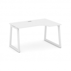 Style Project Стол рабочий эргоном. SN-5T1.SPA-011(R) Белый/Металл Белый/Заглушка Пластик Белый 1380