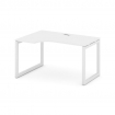 Style Project Стол рабочий эргоном. SN-5O.SPA-001(L) Белый/Металл Белый 1380*600/980*750