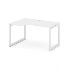 Style Project Стол рабочий эргоном. SN-5O.SPA-001(L) Белый/Металл Белый 1380*600/980*750