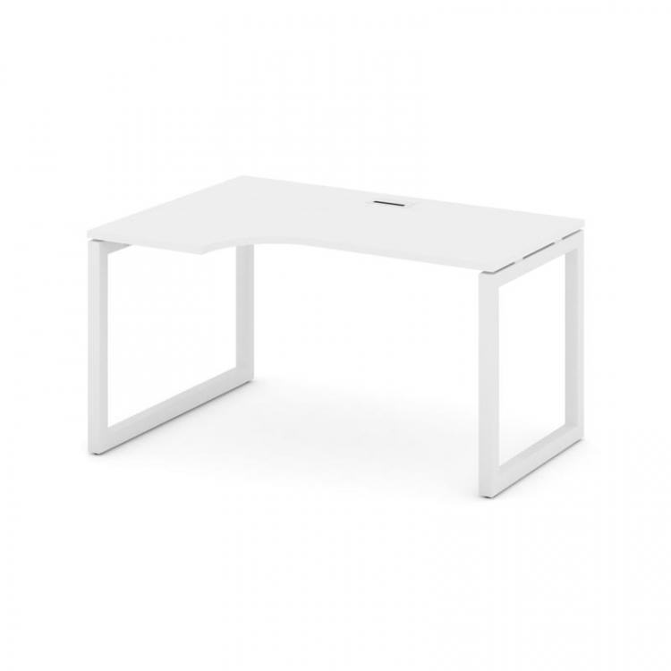 Style Project Стол рабочий эргоном. SN-5O.SPA-001(L) Белый/Металл Белый 1380*600/980*750