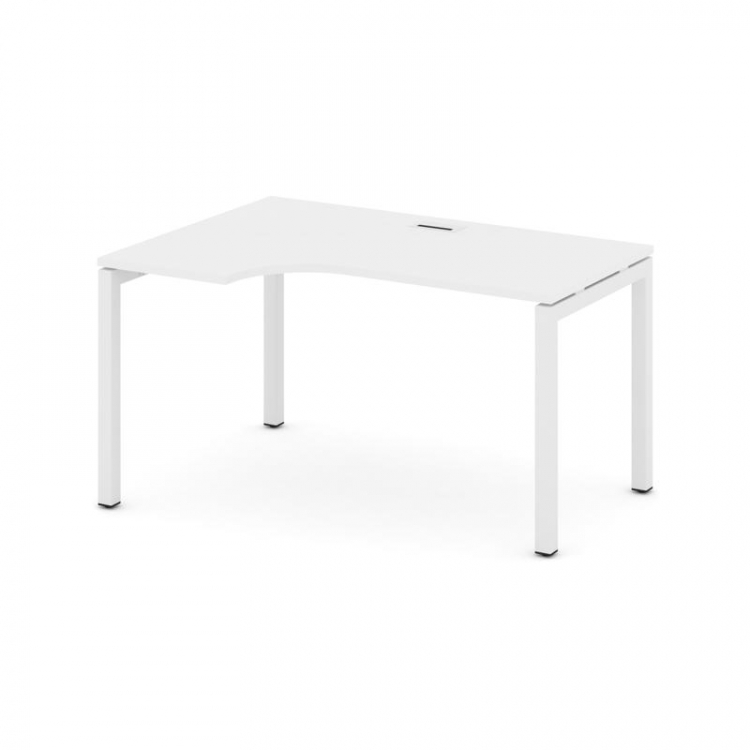 Style Project Стол рабочий эргоном. SN-5P.SPA-002(L) Белый/Металл Белый 1580*600/980*750