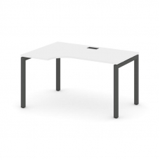 Style Project Стол рабочий эргоном. SN-5P.SPA-001(L) Белый/Металл Антрацит 1380*600/980*750