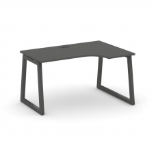 Style Project Стол рабочий эргоном. SN-5T1.SPA-021(R) Антрацит/Металл Антрацит/Черный Пластик 1380*8