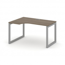 Style Project Стол рабочий эргоном. SN-5O.SPA-002(L) Вяз Благородный/Металл Серый 1580*600/980*750