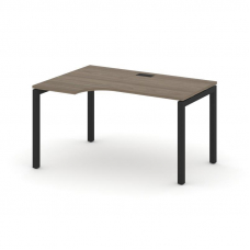 Style Project Стол рабочий эргоном. SN-5P.SPA-002(L) Вяз Благородный/Металл Черный 1580*600/980*750