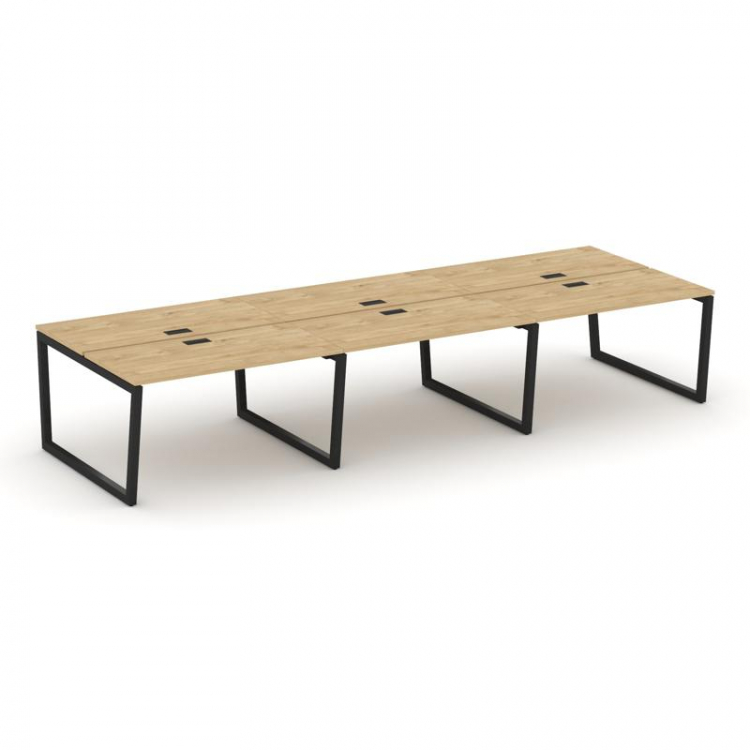 Style Project Рабочая станция 2-х сторон. SN-5T2.DRS-071 Тиквуд Светлый/Металл Черный/Заглушка Пласт