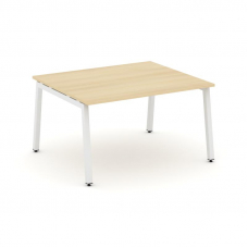 Style Project Стол переговорный SN-5A.SPRG-033.3 Акация Лорка/Металл Белый 1380*1180*750