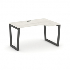 Style Project Стол рабочий эргоном. SN-5T2.SPA-001(R) Дуб Наварра/Металл Антрацит/Черный Пластик 138