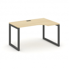 Style Project Стол рабочий эргоном. SN-5O.SPA-022(R) Акация Лорка/Металл Антрацит 1580*800/980*750