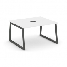 Style Project Стол переговорный SN-5T1.SPRG-032 Белый/Металл Антрацит/Заглушка Металл Антрацит 1180*