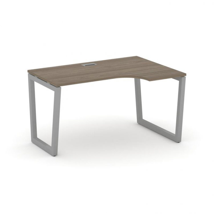 Style Project Стол рабочий эргоном. SN-5T2.SPA-001(R) Вяз Благородный/Металл Серый/Заглушка Пластик