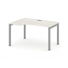 Style Project Стол рабочий эргоном. SN-5P.SPA-002(L) Дуб Наварра/Металл Серый 1580*600/980*750