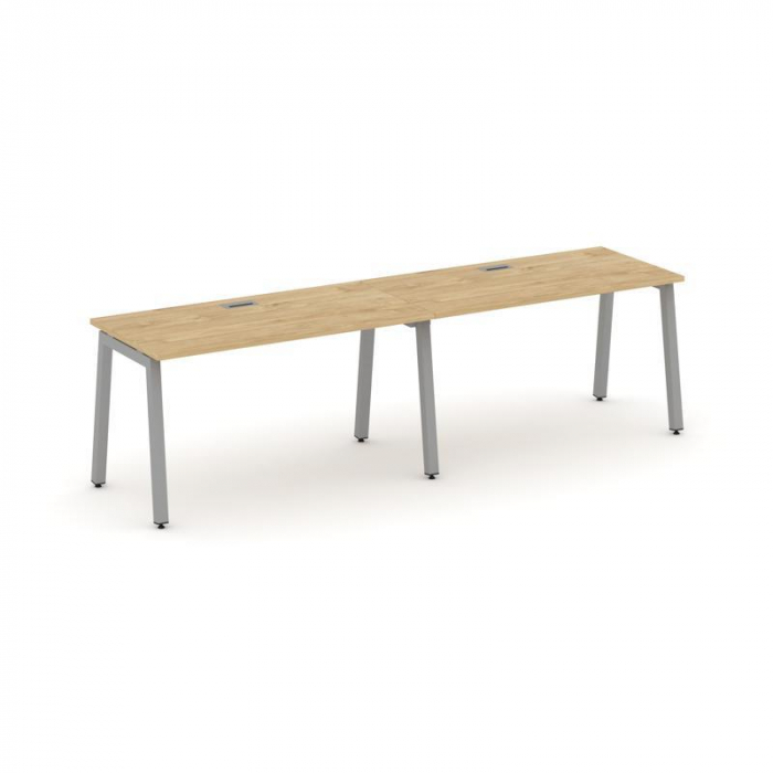 Стайл Проджект Рабочая станция 1 сторон. SN-5A.ORS-002 Тиквуд Светлый/Металл Серый 2360*600*750