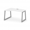 Style Project Стол рабочий эргоном. SN-5T1.SPA-021(L) Белый/Металл Серый/Заглушка Пластик Серебро 13