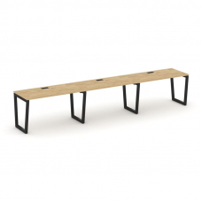 Style Project Рабочая станция 1 сторон. SN-5T2.ORS-041 Тиквуд Светлый/Металл Черный/Заглушка Пластик