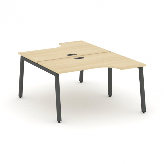 Style Project Рабочая станция эргоном. SN-5A.DRPA-011 Акация Лорка/Металл Антрацит 1380*1432/1992*75