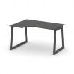 Style Project Стол рабочий эргоном. SN-5T1.SPA-001(L) Антрацит/Металл Антрацит/Черный Пластик 1380*6