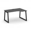 Style Project Стол рабочий эргоном. SN-5T1.SPA-021(R) Антрацит/Металл Черный/Заглушка Пластик Черный
