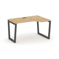 Style Project Стол рабочий эргоном. SN-5T2.SPA-021(R) Тиквуд Светлый/Металл Антрацит/Заглушка Пласти