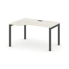 Style Project Стол рабочий эргоном. SN-5P.SPA-011(L) Дуб Наварра/Металл Антрацит 1380*700/980*750