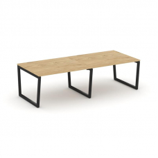 Style Project Стол переговорный SN-5T2.SPRG-044.3 Тиквуд Светлый/Металл Черный 3160*1180*750