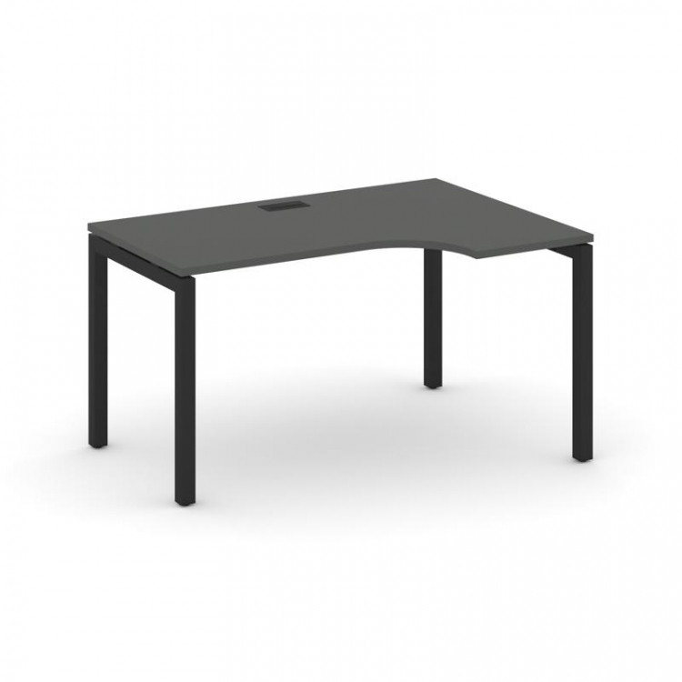Style Project Стол рабочий эргоном. SN-5P.SPA-002(R) Антрацит/Металл Черный 1580*600/980*750