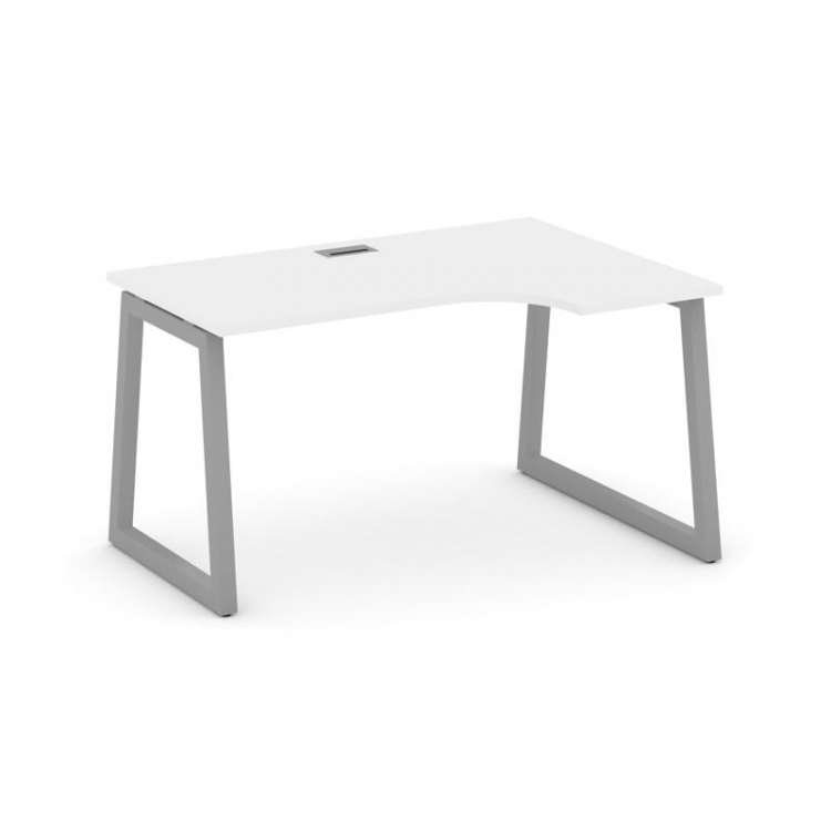 Style Project Стол рабочий эргоном. SN-5T1.SPA-001(R) Белый/Металл Серый/Заглушка Пластик Серебро 13