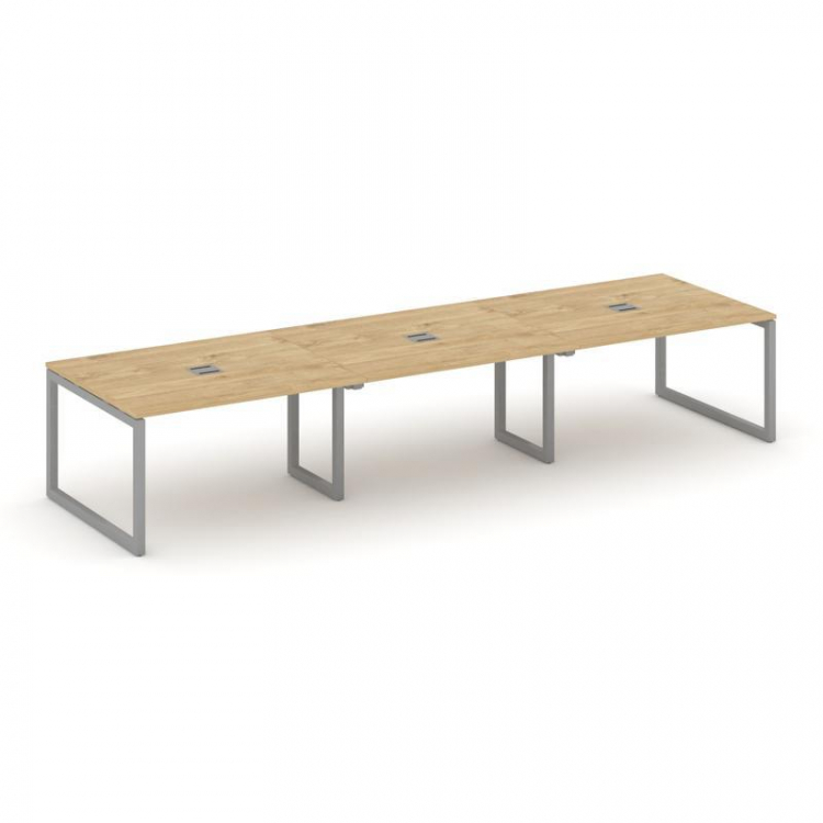 Стайл Проджект Стол переговорный SN-5O.SPRG-052 Тиквуд Светлый/Металл Серый 3540*1180*750