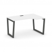 Style Project Стол рабочий эргоном. SN-5T2.SPA-001(R) Белый/Металл Антрацит/Черный Пластик 1380*600/