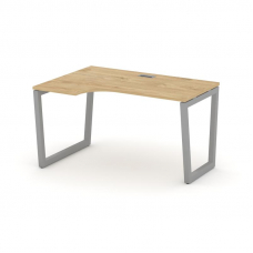 Style Project Стол рабочий эргоном. SN-5T2.SPA-021(L) Тиквуд Светлый/Металл Серый/Заглушка Пластик С