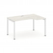 Style Project Стол рабочий эргоном. SN-5P.SPA-002(R) Дуб Наварра/Металл Белый 1580*600/980*750