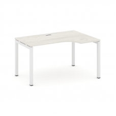 Style Project Стол рабочий эргоном. SN-5P.SPA-002(R) Дуб Наварра/Металл Белый 1580*600/980*750
