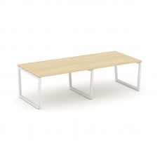 Style Project Стол переговорный SN-5T2.SPRG-044.3 Акация Лорка/Металл Белый 3160*1180*750