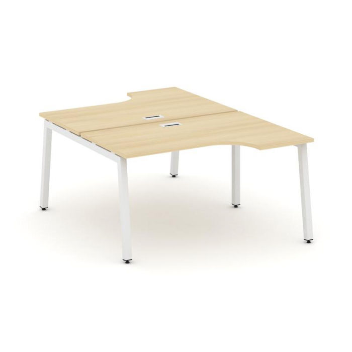 Style Project Рабочая станция эргоном. SN-5A.DRPA-012 Акация Лорка/Металл Белый 1580*1432/1992*750