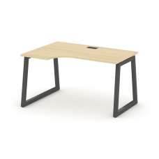 Style Project Стол рабочий эргоном. SN-5T1.SPA-011(L) Акация Лорка/Металл Антрацит/Заглушка Пластик