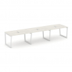 Style Project Стол переговорный SN-5T2.SPRG-023 Дуб Наварра/Металл Белый/Заглушка Металл Белый 4410*