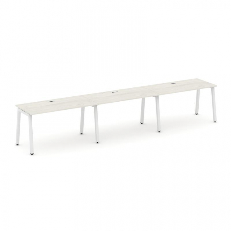 Style Project Рабочая станция 1 сторон. SN-5A.ORS-042 Дуб Наварра/Металл Белый 3540*700*750