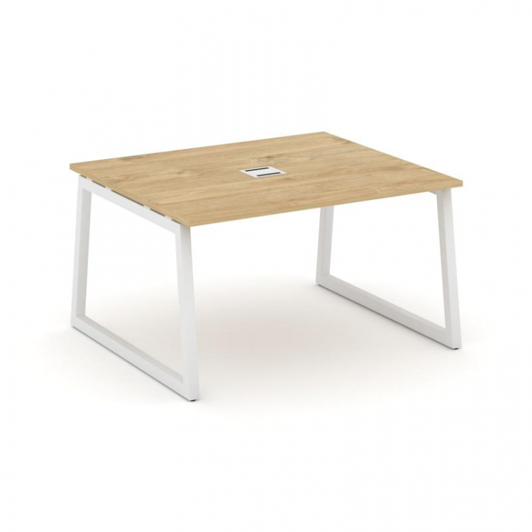 Style Project Стол переговорный SN-5T1.SPRG-032 Тиквуд Светлый/Металл Белый/Заглушка Металл Белый 11
